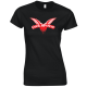Logo (red on black) womens t-shirt