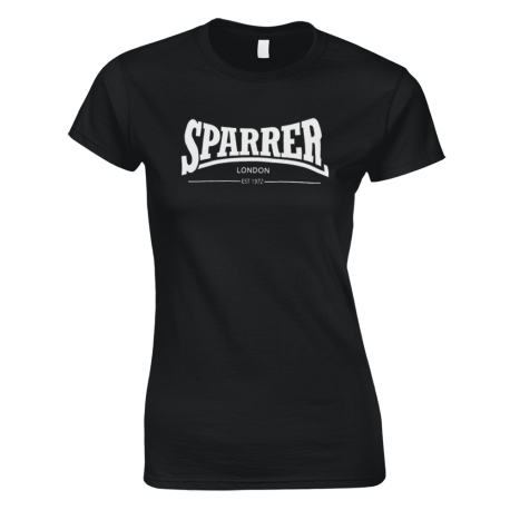 Sparrer London (white on black) womens t-shirt
