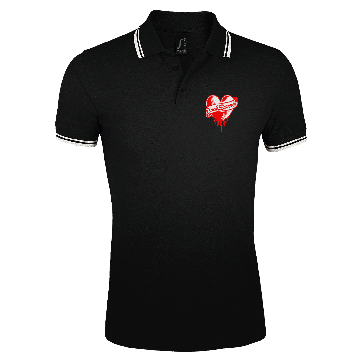 Heart Black Polo Shirt
